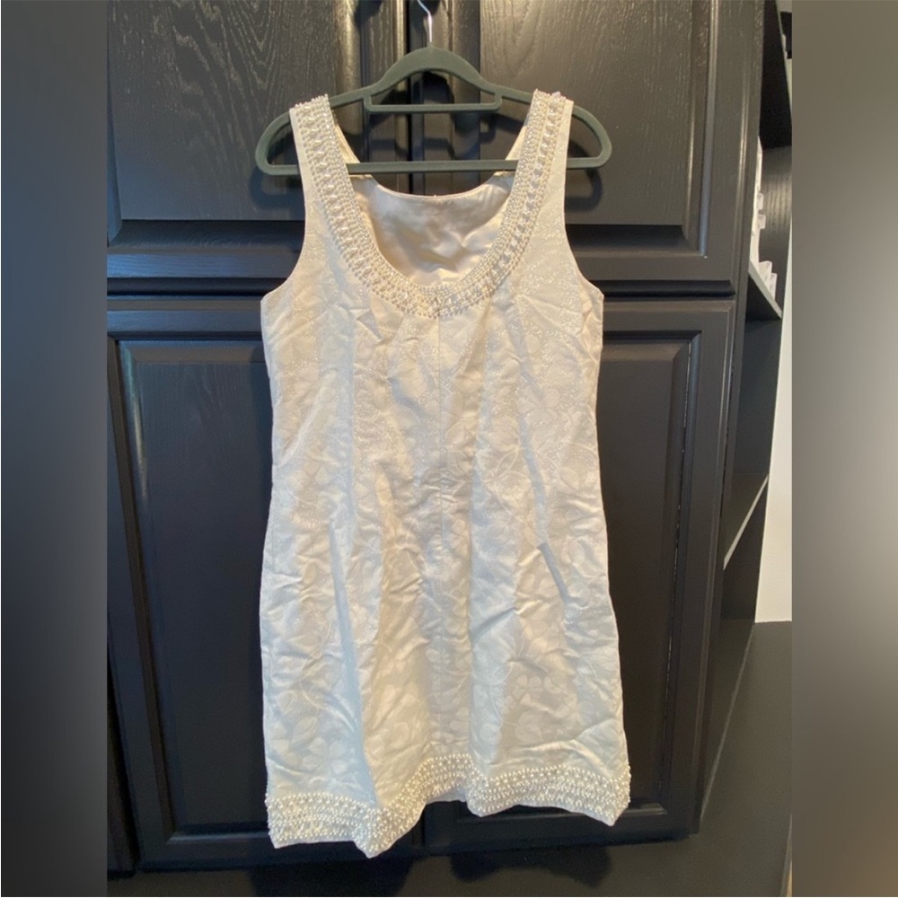 Lilly Pulitzer Elegant White Sleeveless Dress size 8 - Picture 3 of 9